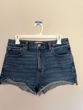 Abercrombie & Fitch the Mom Short High Rise Denim Cutoff Shorts